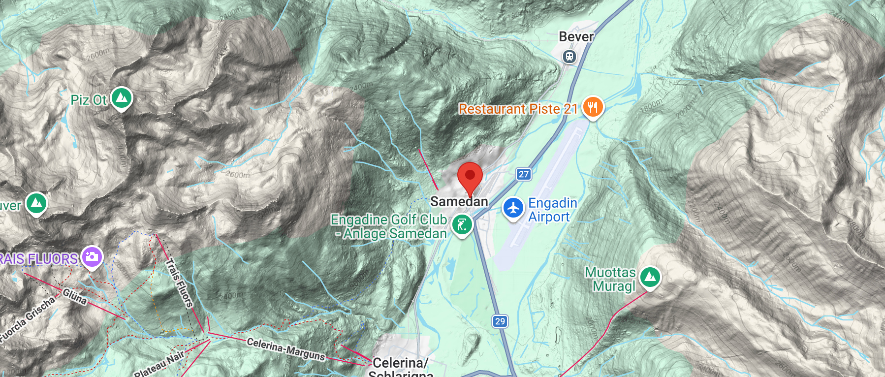 Map of Samedan